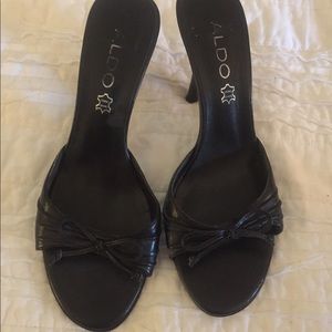 Aldo Black Slide Heel